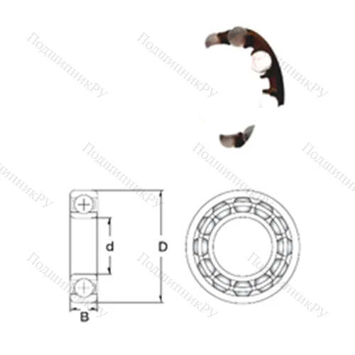 Подшипник шариковый радиальный P 6008-SB от производителя  ZEN