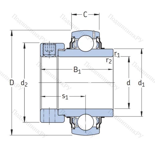 Корпусный подшипник YEL 207-2F в Архангельске