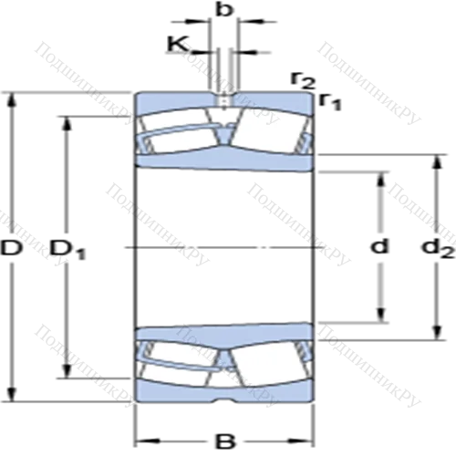 Сферические роликоподшипники с цилиндрическими и коническими отверстиями 23234 CCK/W 33 от производителя  SKF Сферические роликоподшипники с цилиндрическими и коническими отверстиями 23234 CCK/W 33 от производителя  SKF