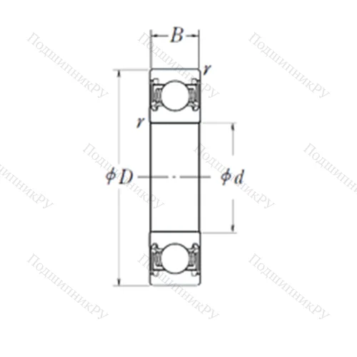 Подшипник шариковый радиальный 6202/15,875-2RSH/GJN от производителя  SKF