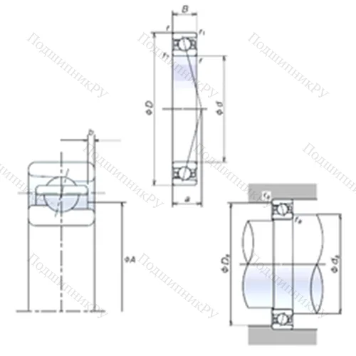 Подшипник шариковый радиально-упорный 100BNR 10X