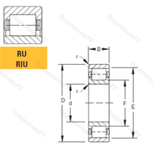 Подшипник роликовый радиальный 240RU 92