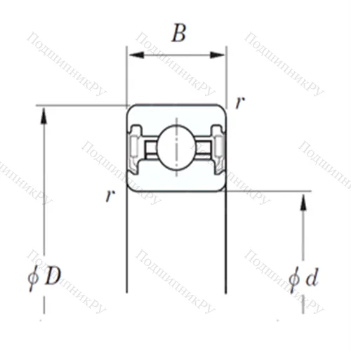 Подшипник шариковый радиальный KUC 045 2RD