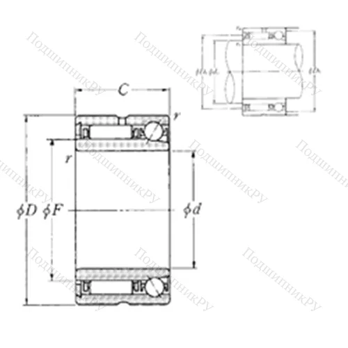 Подшипник комбинированный NKIA 5907 от производителя  NTN