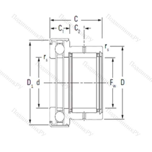 Подшипник комбинированный NAXK 17Z от производителя  KOYO