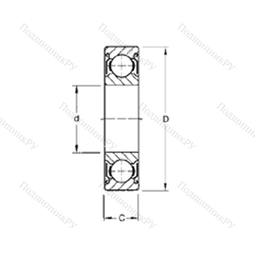 Подшипник шариковый радиальный W 6205-ZZ