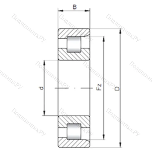 Подшипник роликовый радиальный NF 30/530 E от производителя  CX