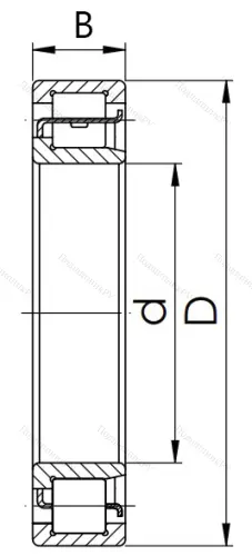 Цилиндрический роликовый подшипник 42306 КМ (NJ 306 S) в Архангельске