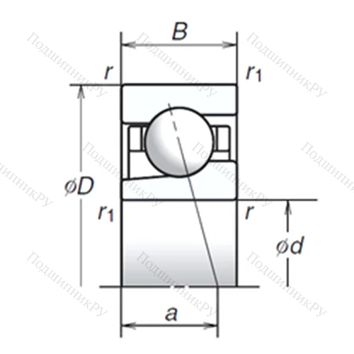 Подшипник шариковый радиально-упорный 15BGR 10X