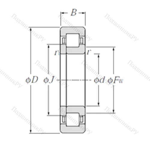 Подшипник роликовый радиальный NUP 209E