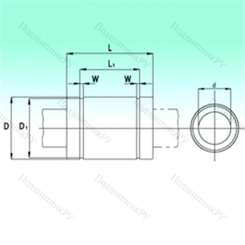Подшипник шариковый линейный KB 1636-PP от производителя  NBS
