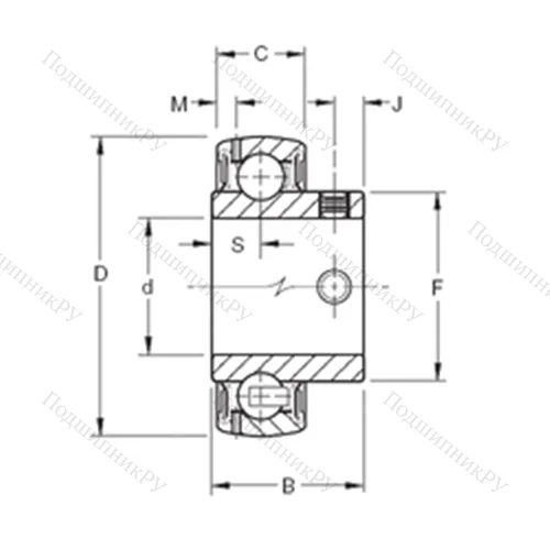 Подшипник шариковый радиальный GYAE 25RRB