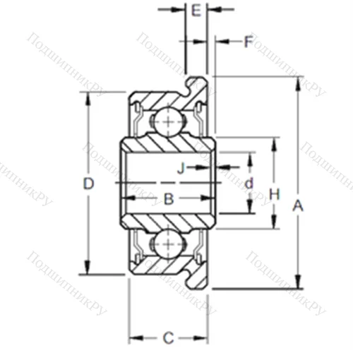 Подшипник шариковый радиальный F 4DD