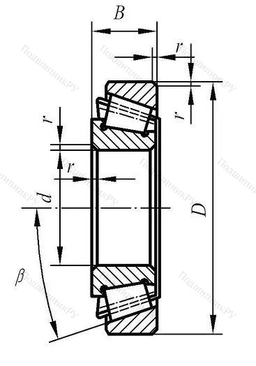 Конический роликовый подшипник 2007110 (32010) в Архангельске