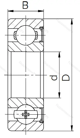 Шариковый однорядный подшипник 60307 (6307 Z) в Архангельске