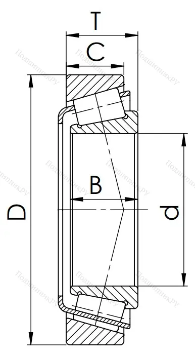 Конический роликовый подшипник 33024 (3007124) в Архангельске