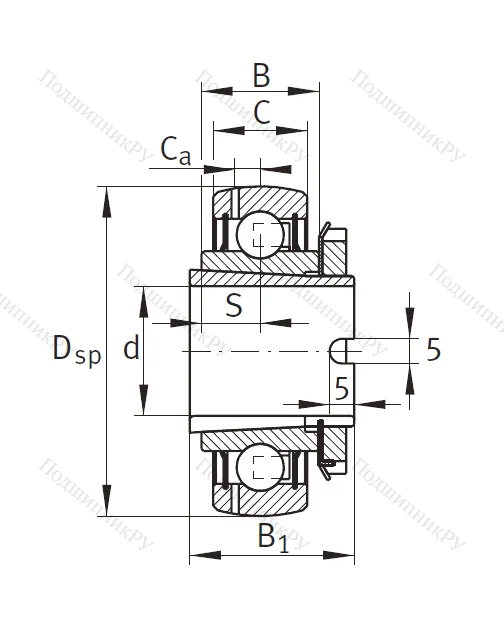 Корпусный подшипник GSH 25 2RSR B в Архангельске