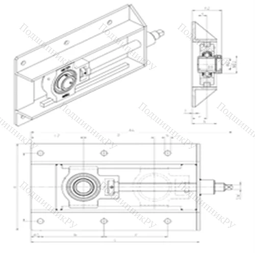 Подшипниковый узел шариковый радиальный EXT 208+WB от производителя  SNR