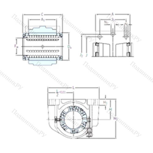 Подшипник шариковый линейный LUCE 16 от производителя  SKF