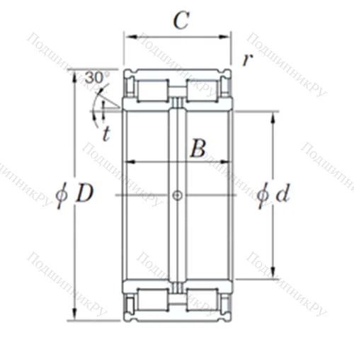 Подшипник роликовый радиальный DC 5056N