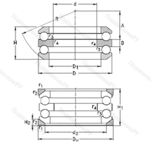 Подшипник шариковый упорный 54324-MP+U 324 от производителя  NKE