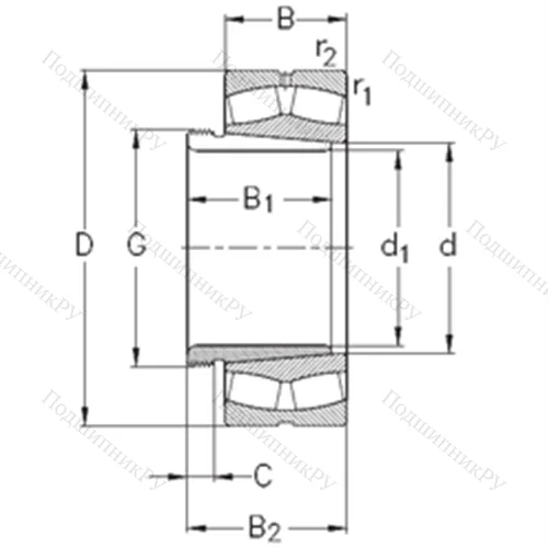 Подшипник роликовый радиальный самоцентрирующийся 22220-E-K-W 33+AHX 320 от производителя  NKE
