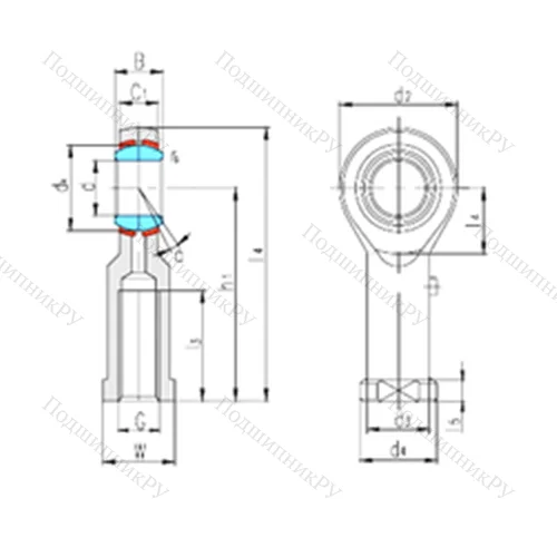 Подшипник скольжения сферический SIBP 10S/B 1 от производителя  LS