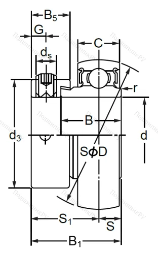 Корпусный подшипник SA 210 (AEL 210) в Архангельске