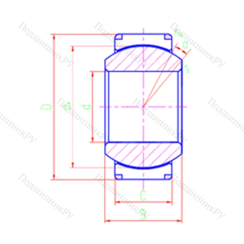 Подшипник скольжения сферический GEH 360XT-2RS
