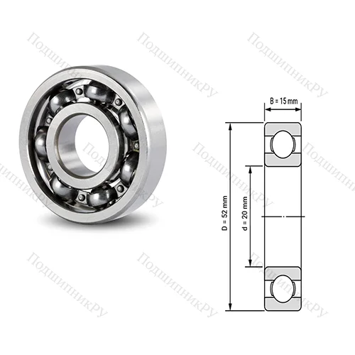 Подшипник шариковый радиальный 6304/17 от производителя  FERSA