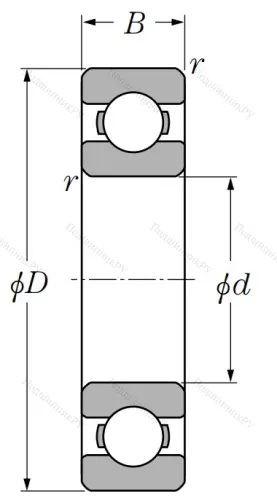 Однорядный шариковый подшипник 6026 C 3 от производителя  KOYO
