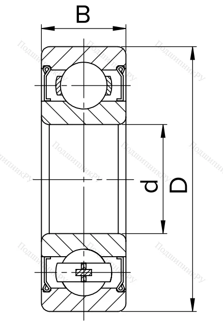 Миниатюрный шариковый подшипник 80019 (609 ZZ) 69PP62SBT9 в Архангельске