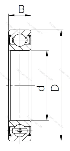 Шариковый однорядный подшипник 80204 (6204 ZZ) в Архангельске
