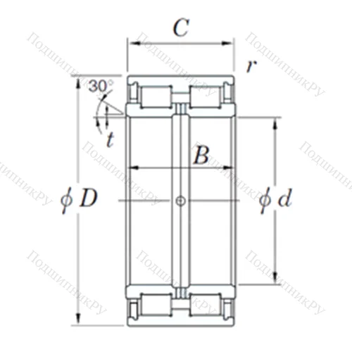 Подшипник роликовый радиальный DC 5068