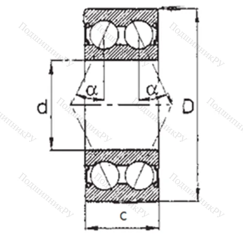 Подшипник шариковый радиально-упорный 5302-2RS от производителя  FBJ Подшипник шариковый радиально-упорный 5302-2RS от производителя  FBJ