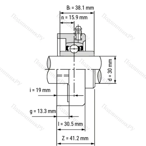 Подшипниковый узел SS-UCFLPL 206-B - Вал: 30 мм от производителя  LPZ