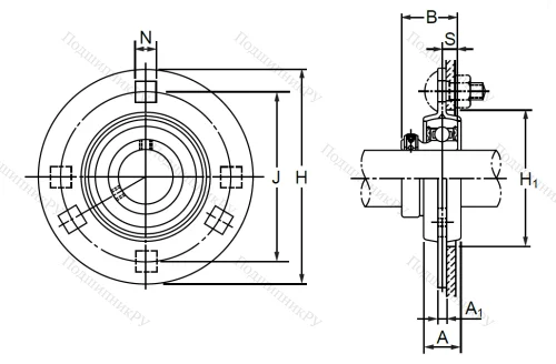 Подшипниковый корпус PF 204 в Архангельске