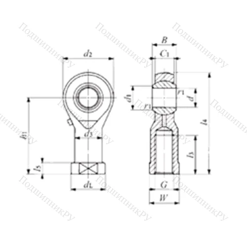 Подшипник скольжения сферический PHSA 16 от производителя  IKO