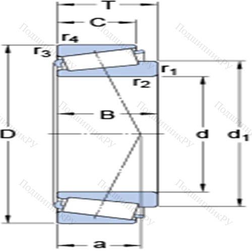 Однорядные конические роликоподшипники 30221 J 2 от производителя  SKF