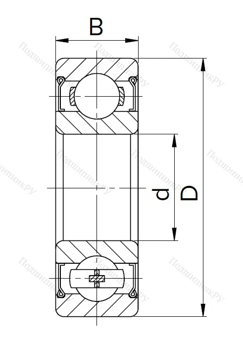 Миниатюрный шариковый подшипник 60025 (625 ZT) в Архангельске