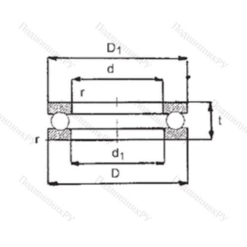 Подшипник шариковый упорный 0-6 от производителя  FBJ