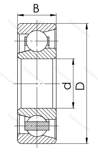 Радиально-упорный шариковый подшипник 46124 Л (7024 ACM) в Архангельске
