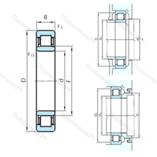 Подшипник роликовый радиальный NU 1056 от производителя  PSL