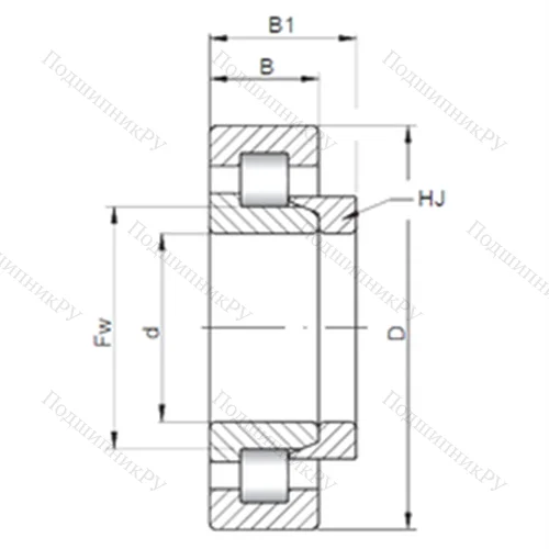 Подшипник роликовый радиальный NH 408 от производителя  CX