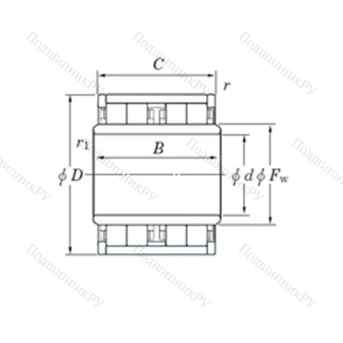 Подшипник роликовый радиальный 4UJ 130A