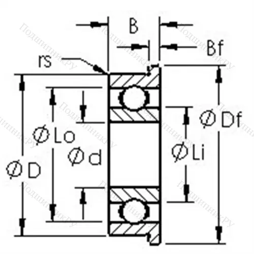 Подшипники шариковые радиальные метрическая серия из нержавеющей стали F 603H от производителя  AST