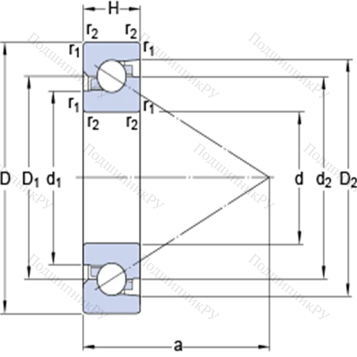 Прецизионные одинарные упорно-радиальные шарикоподшипники для винтовых передач BSA 212 C от производителя  SKF