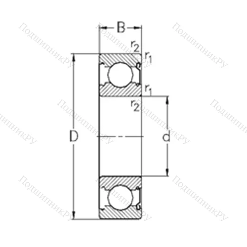 Подшипник шариковый радиальный 6319-Z от производителя  NKE
