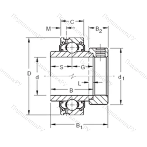 Подшипник шариковый радиальный G 1102KLL
