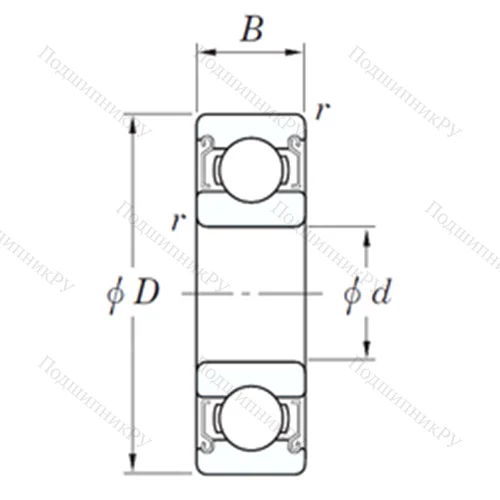 Подшипник шариковый радиальный SE 607 ZZSTPRB